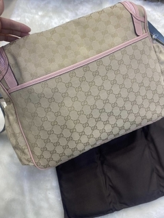 Bolsa Gucci Maternidade Acabamento Rosa Italiana - Romaly Grifes Bolsas