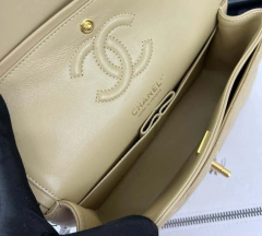 Bolsa Chanel 2.55 Clássica Lambskin Bege Italiana