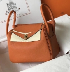 Bolsa Hermès Lindy Laranja Italiana