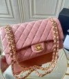 Bolsa Chanel 2.55 Clássica Lambskin Rosa Italiana