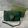 Bolsa Gucci Marmont Pequena Shoulder Verde Italiana