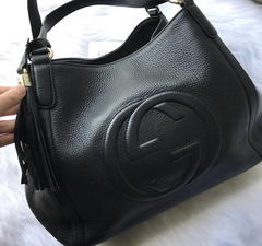 Bolsa Gucci GG Soho Shoulder Preta Italiana - comprar online