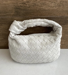 Bolsa Mini Jodie Bottega Veneta Branca Italiana