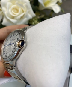 Cartier Ballon Bleu Prata e Rosé com Fundo Branco Italiana na internet