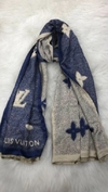 Echarpe Louis Vuitton Cinza e Azul Italiana