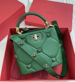 Bolsa VLTN Quilted Roman Verde Italiana