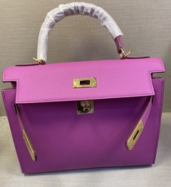 Bolsa Hermès Kelly 28 Rosa Epsom Italiana na internet