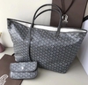 Bolsa Goyard St Louis Cinza Chumbo Média e Grande Italiana