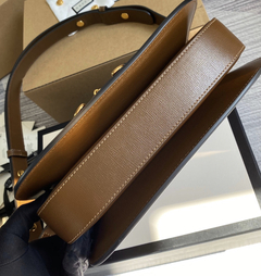 Bolsa Gucci 1955 Horsebit Pequena Transversal Caramelo Italiana - loja online