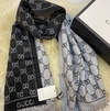 Echarpe Gucci Lã Dupla Face Preto Italiana