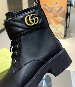 Bota Gucci Double G Preta Italiana - loja online