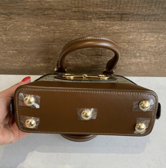 Bolsa Gucci Horsebit 1955 Tote Mini Marrom Italiana na internet