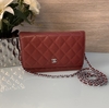 Bolsa Chanel Woc Caviar Vinho com Prata Italiana
