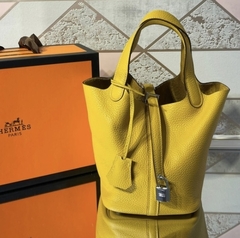 Bolsa Hermes Picotin Lock 18 Amarela Italiana