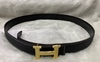 Cinto Hermès Preto Dupla Face Italiana