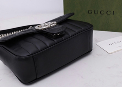 Bolsa Gucci Marmont Aria Preta Italiana - loja online