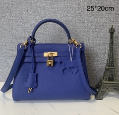 Bolsa Hermes Kelly 25 Togo Azul Italiana