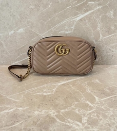 Bolsa Gucci Marmont Pequena Tiracolo Nude Italiana