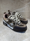 Tênis Louis Vuitton Trainer Preto, Marrom E Branco Italiana