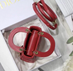 Imagem do Bolsa Lady Dior Micro Vermelha Italiana