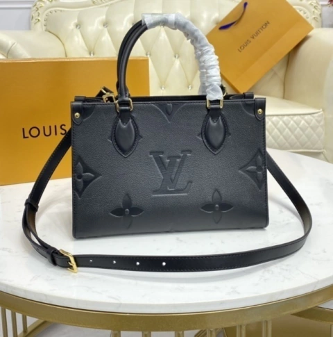Bolsa Louis Vuitton Onthego PM Preta Italiana