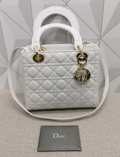 Bolsa Lady Dior Média Branca Italiana