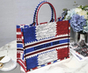 Bolsa Dior Book Tote Bandeira da França Italiana