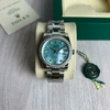 Relógio Rolex 36mm Prata com Fundo Verde Italiana
