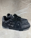 Tênis Louis Vuitton Trainer Preto E Cinza Italiana