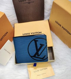 Carteira Louis Vuitton Slender Epi Azul Italiana