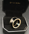 Anel Bulgari Largo Dourado e Preto Italiana