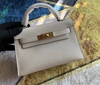 Bolsa Hermes Kelly Mini 20 Off-White Italiana
