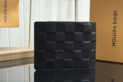 Carteira Louis Vuitton Multiple Masculina Damier Ebene Alto Relevo Italiana - comprar online