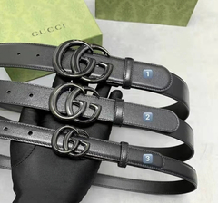 Cinto Gucci GG All Black Italiana