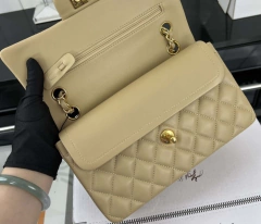 Bolsa Chanel 2.55 Clássica Lambskin Bege Italiana - loja online