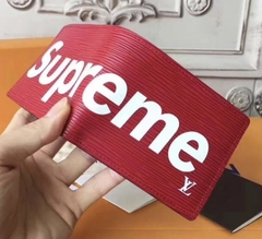 Carteira Louis Vuitton Supreme Vermelha Italiana - comprar online