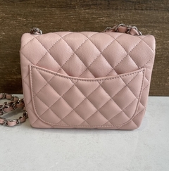 Bolsa Chanel 2.55 Clássica Mini Caviar Rosa Italiana - Romaly Grifes Bolsas
