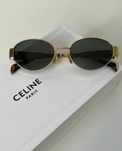 Óculos Celine Preto com Dourado Italiana