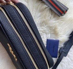 Bolsa Prada de Ombro em Couro Daino Preta Italiana - Romaly Grifes Bolsas