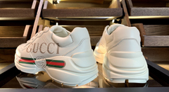 Tênis Gucci Rhyton Couro Legítimo Italiana - Romaly Grifes Bolsas