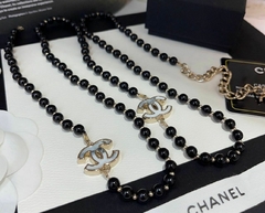 Colar Chanel Preto Italiana