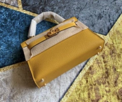 Bolsa Hermes Kelly Mini 20 Mostarda Italiana - loja online