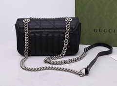 Bolsa Gucci Marmont Aria Preta Italiana - Romaly Grifes Bolsas
