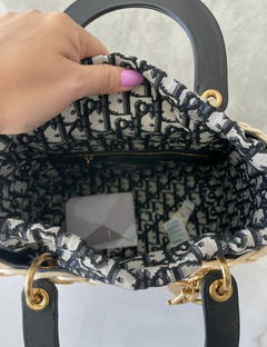 Bolsa Lady Dior Palha (Vime) Natural Italiana - Romaly Grifes Bolsas
