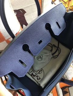 Bolsa Hermes Birkin 30 Azul Marinho Italiana - loja online