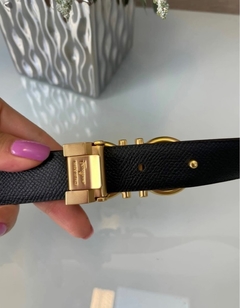 Cinto Ferragamo Feminino Cinza Italiana na internet