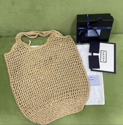 Bolsa Prada Tote Em Ráfia Italiana