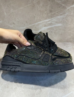 Tênis Louis Vuitton Trainer Com Brilho Italiana - comprar online