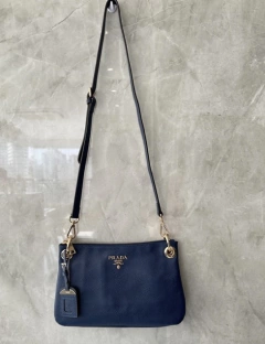 Bolsa Prada Tessuto Hobo Azul Marinho Italiana - comprar online