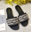 Rasteira Flat Christian Dior Preta Italiana
